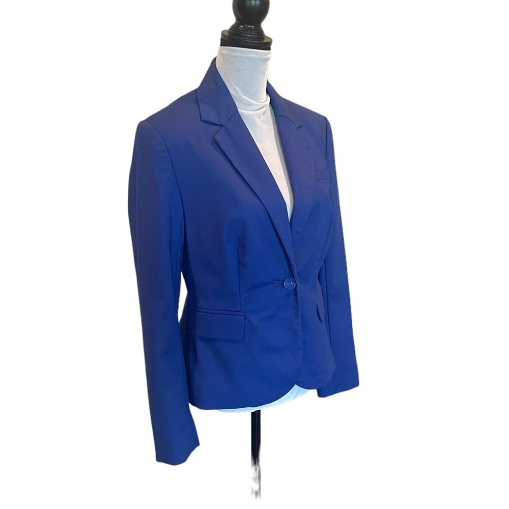 Ricki’s royal blue long sleeve cotton blend preppy business attire blazer size 8